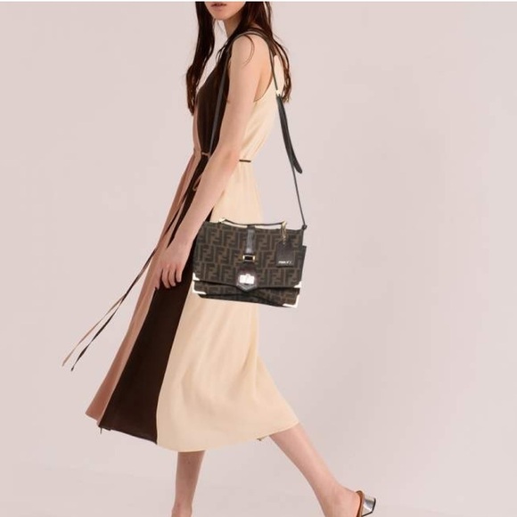 Fendi Bag Zucca Vitello Classic No. 1 Satchel Tobacco Moro Crossbody Top handle - Picture 17 of 17